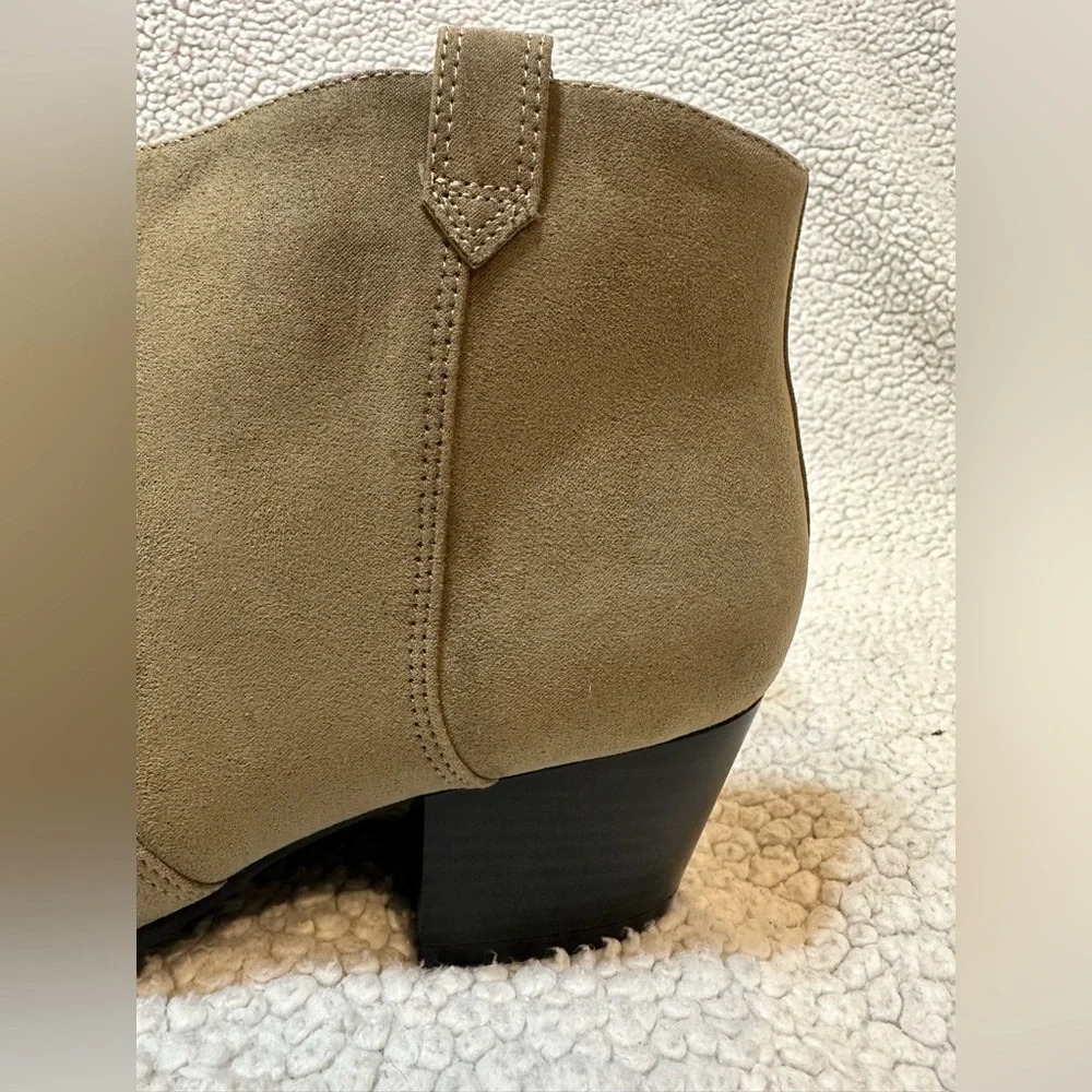 Old Navy Olive Faux-Suede Ankle Boots